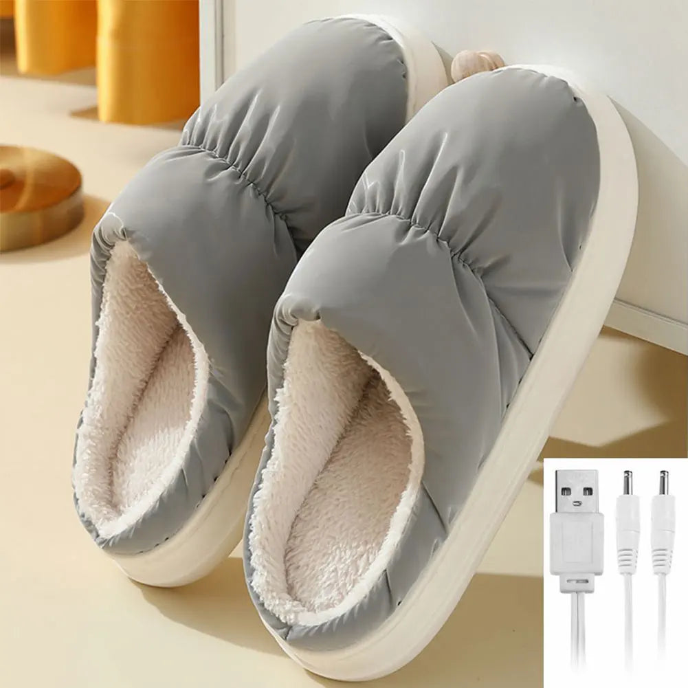 CloudCuddle Comfort Pantoffels - Ultieme Verwarmde Pluche Pantoffels voor Wintercomfort