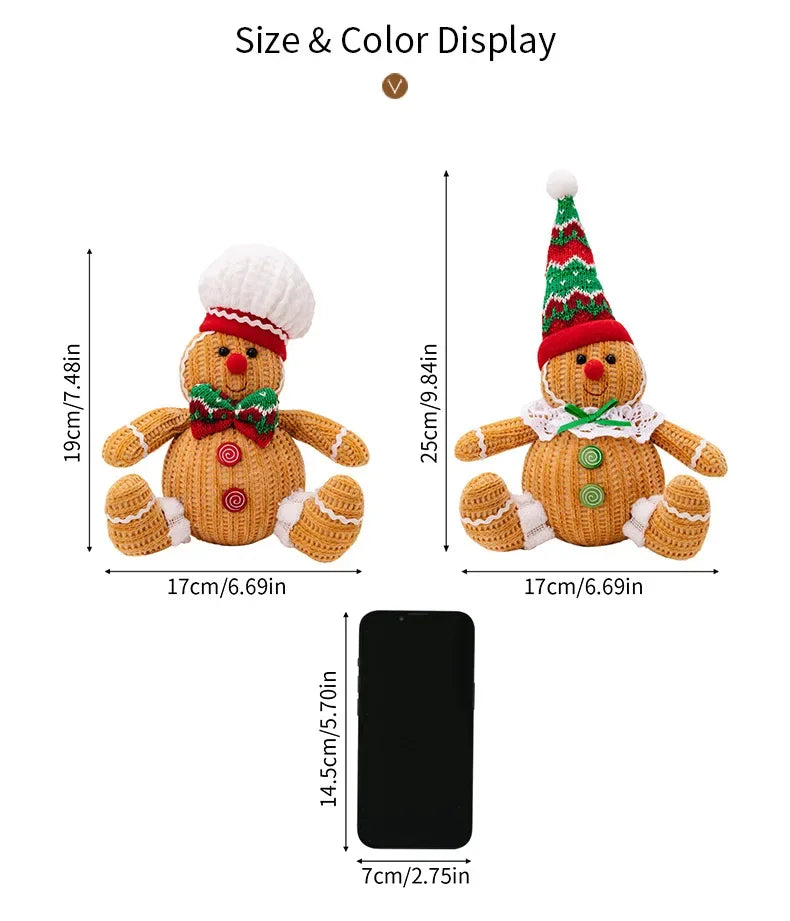 Feestelijke Peperkoekman Hanger voor Kerstversiering – Geel