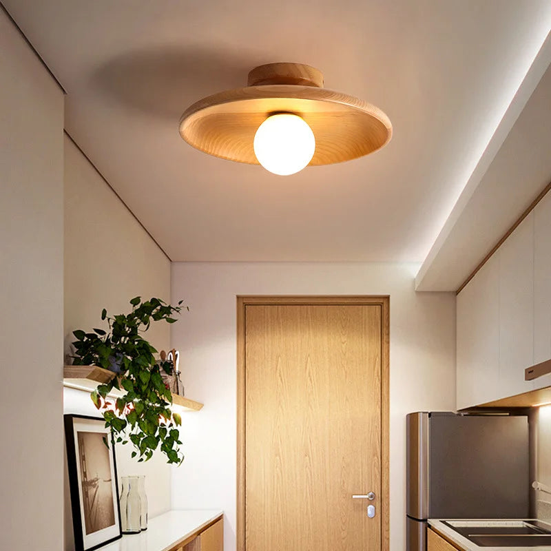 Woodland Plafondlamp - Elegante Houten Plafondlamp met Warm LED-Licht voor Jouw Interieur