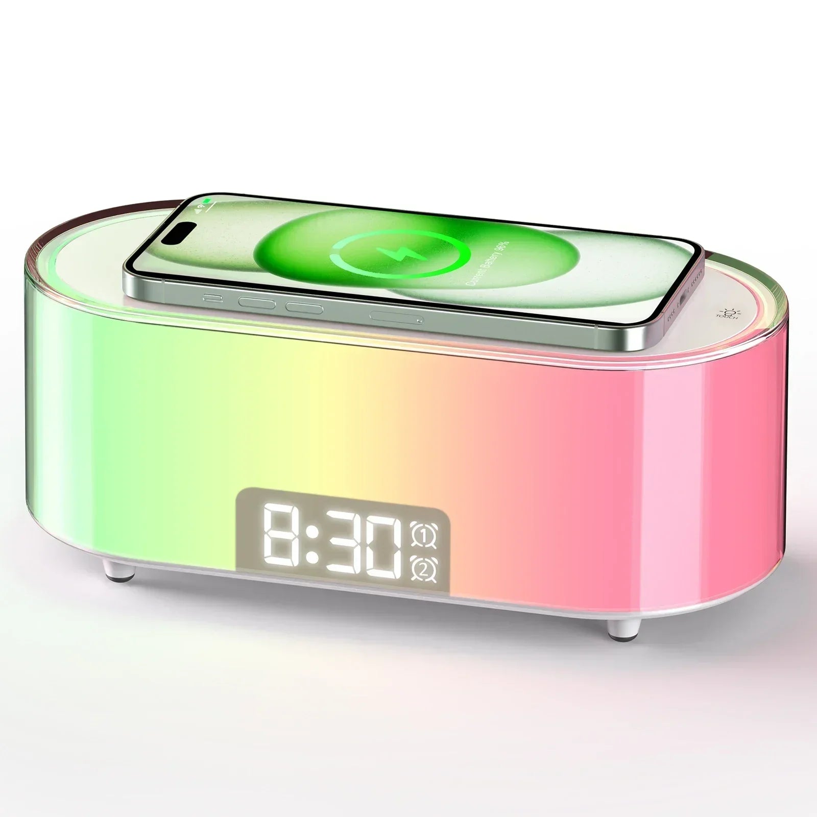 SmartCharge - Elegant Draadloos Oplaadstation met Wekfunctie