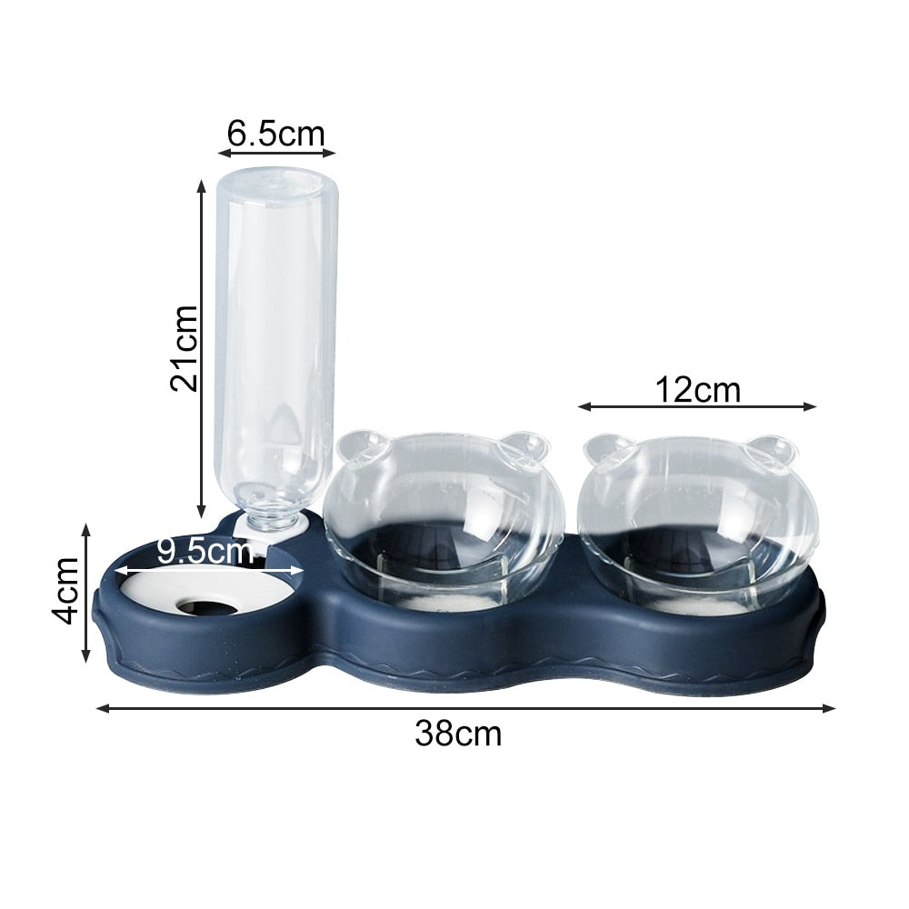 KarlFeast - Stijlvolle 3-in-1 Kattenvoerbak voor Huisdieren