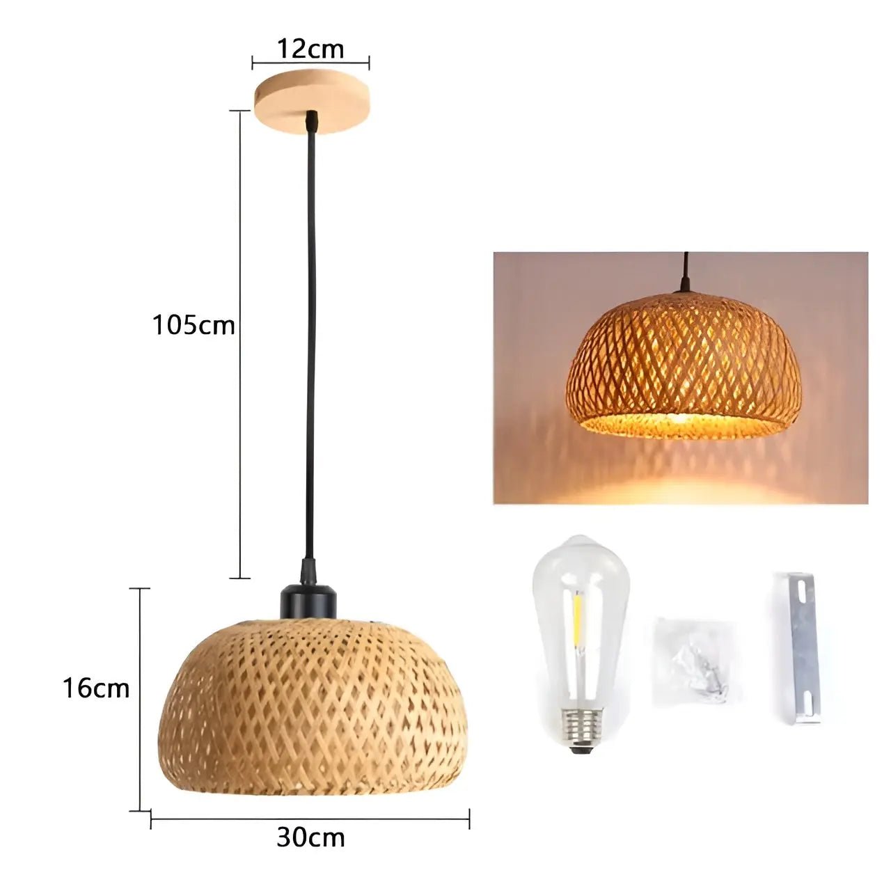 Elegante Rotan Hanglamp: Luxe Verlichting voor Elke Ruimte