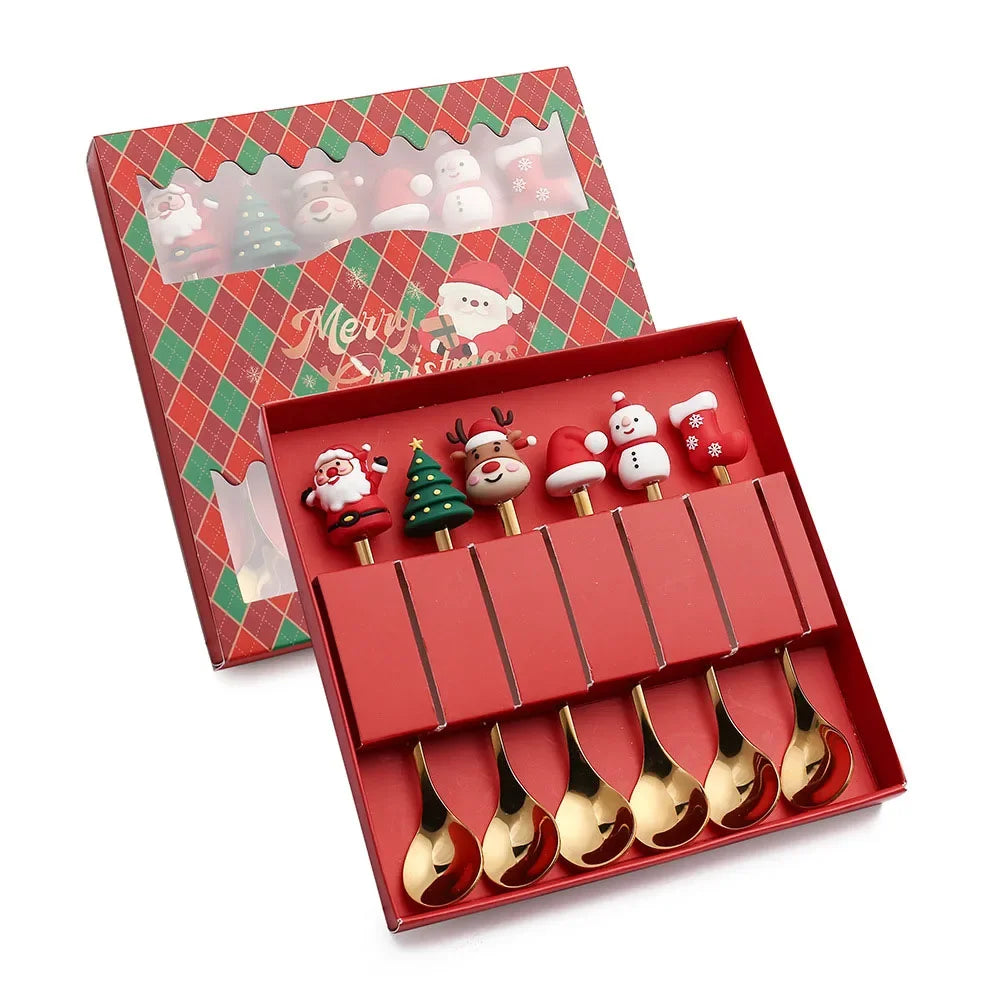 XmasSpoons – Stijlvolle Kerstlepelset voor Feestelijke Tafels