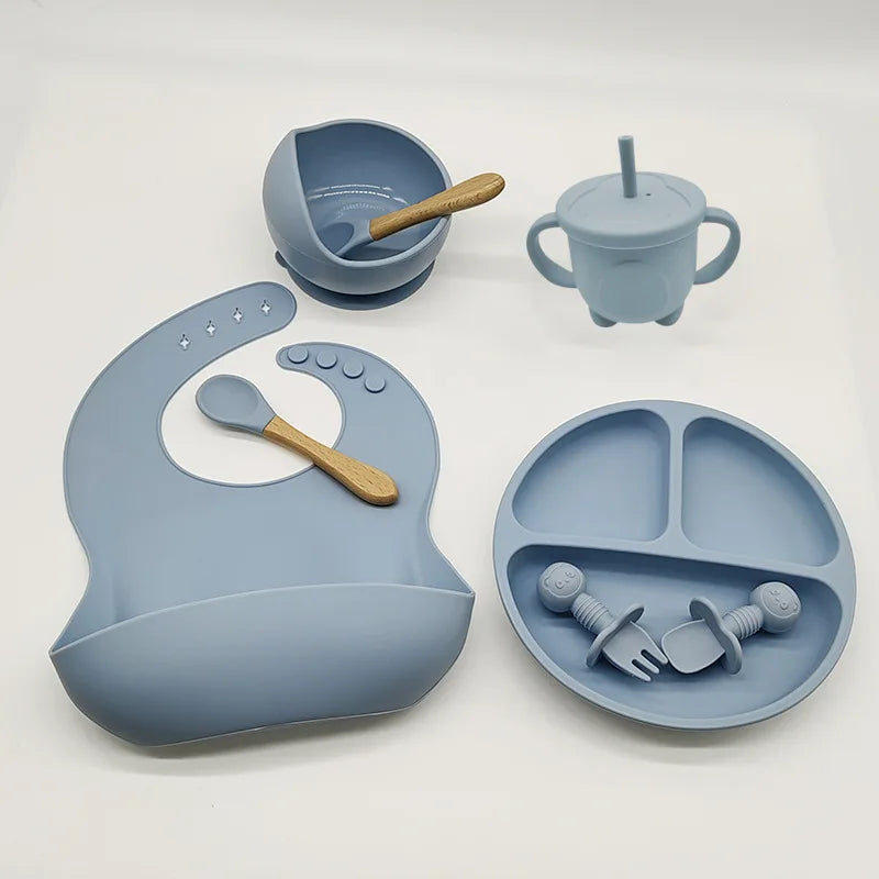 TinyBites – Stijlvolle Silicone Eetset voor Baby’s