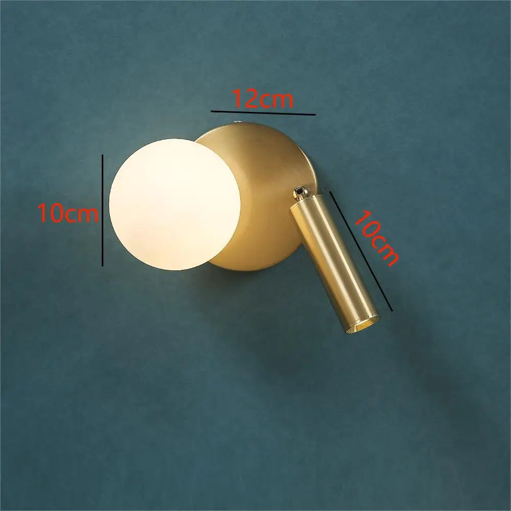 NordicLux - Rotating Glas LED Wandlamp voor Slaapkamer