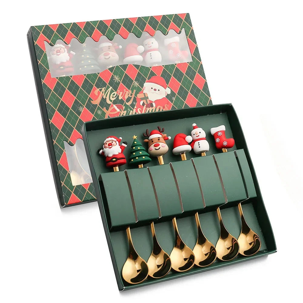 XmasSpoons – Stijlvolle Kerstlepelset voor Feestelijke Tafels