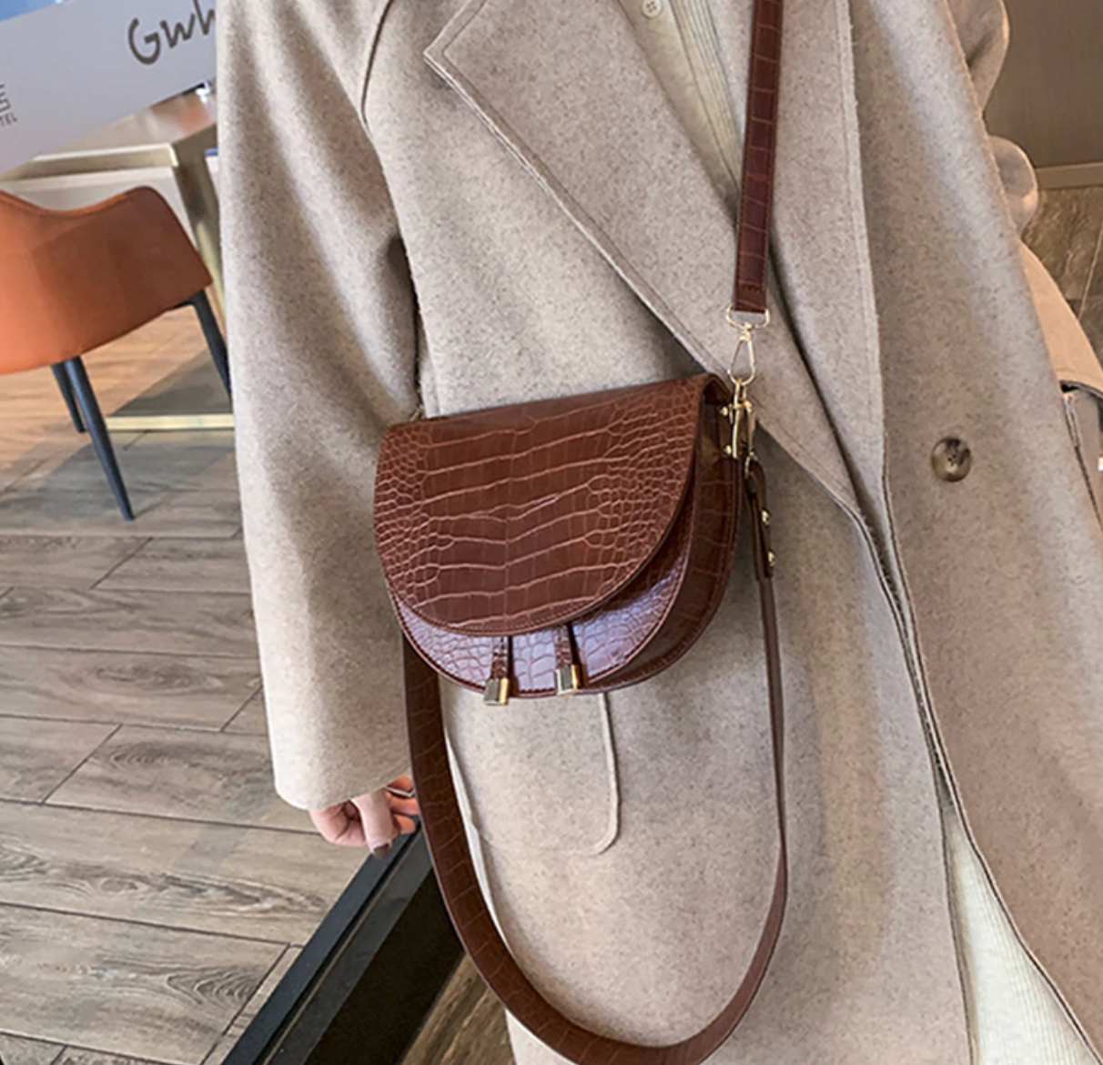 Chelsey Crossbody Bag – Stoere Tas met Krokodillenprint