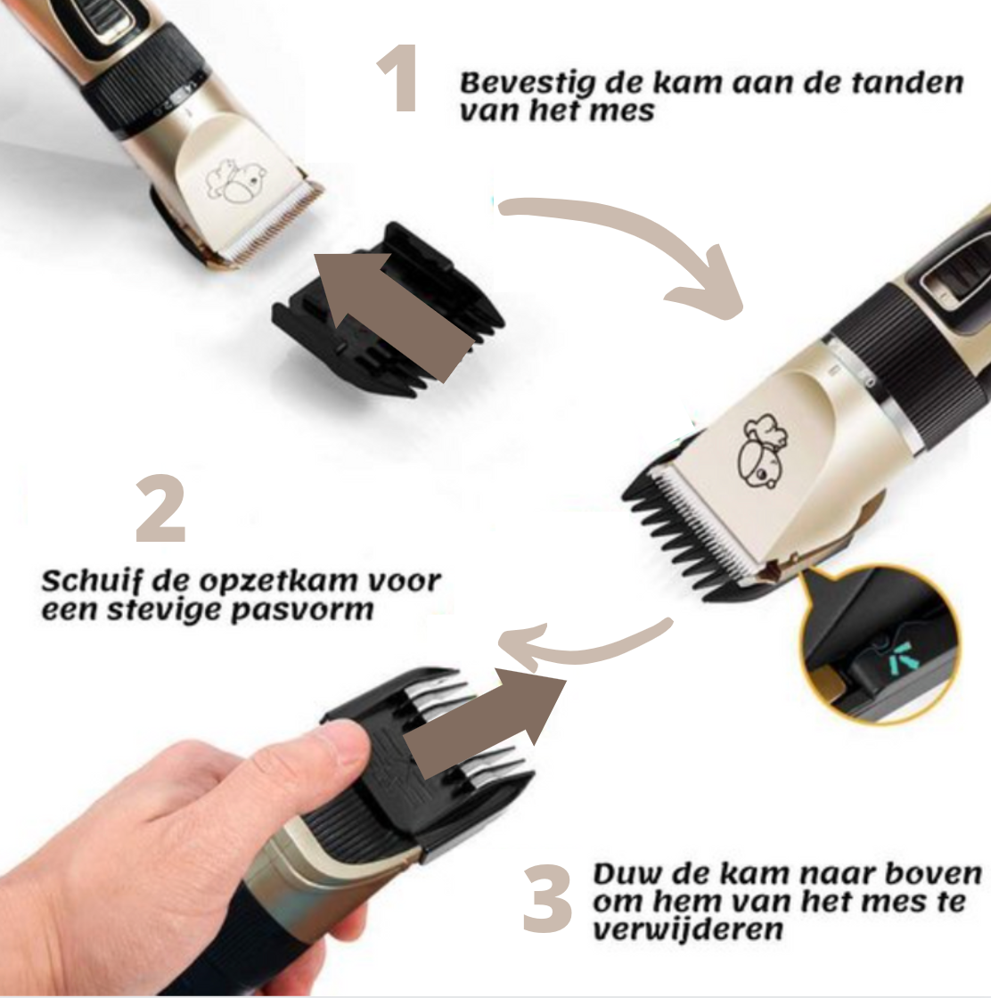 Pett Groomer - Professionele Honden Trimmer + Borstel