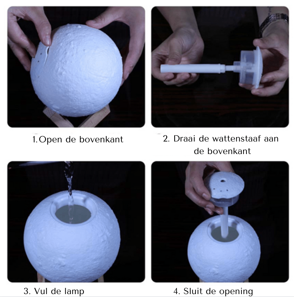 MoonBreeze Purifier - Maanlamp en Luchtbevochtiger