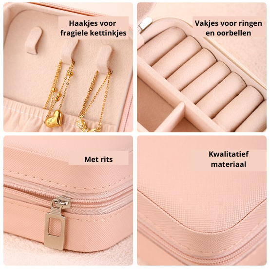 JewelryVault - Luxe Draagbare Sieradendoos Organizer