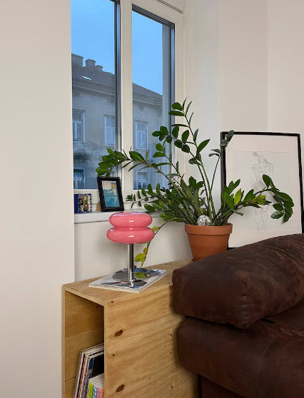 LueurRose - Elegante Dimbare Glazen Tafellamp