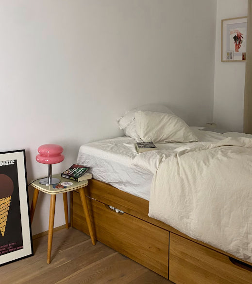 LueurRose – Retro Tafellamp met Dimbaar LED en USB