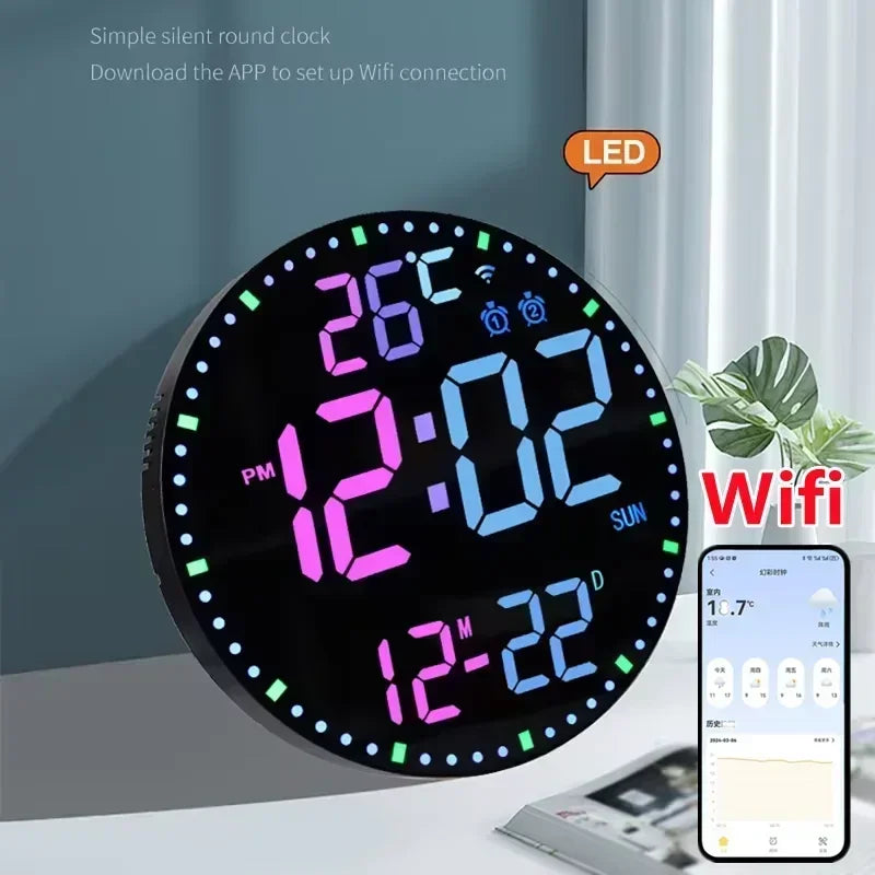 WiFiTime Clock - Slimme LED Wandklok met Kalender