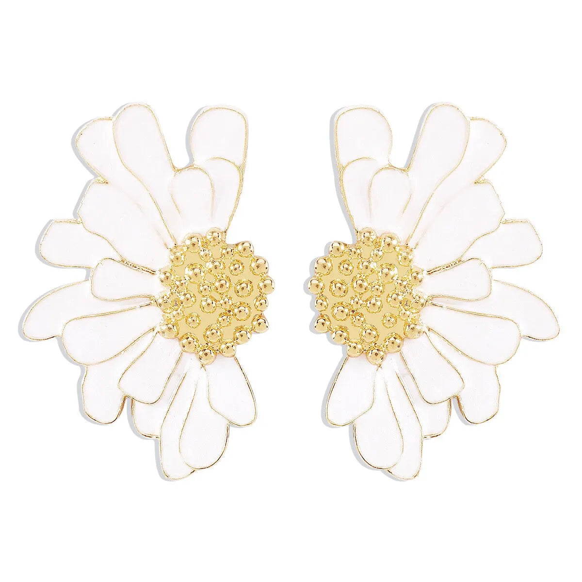 BloomGaze Earrings - Statement Gouden Bloemblaadjes Oorbellen