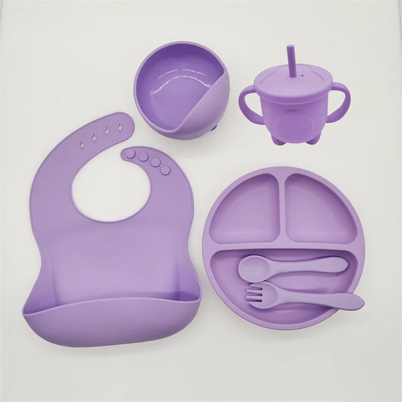 TinyBites – Stijlvolle Silicone Eetset voor Baby’s