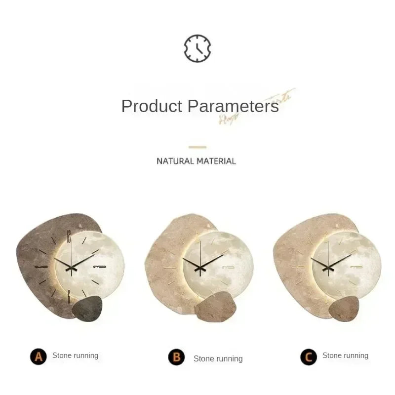 CreamWind Clock – Stijlvolle Moderne Wandklok met LED