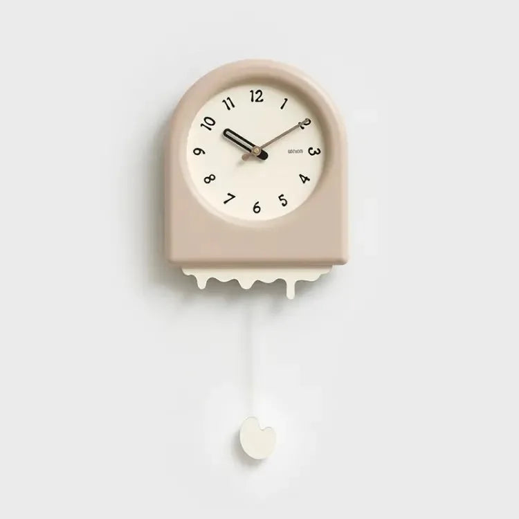 CremePendulum Clock - Koreaanse Wandklok met Modern Design
