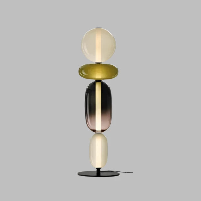 ChromaLuxe - Designer Vloerlamp met Kleuraccenten voor een Sprankelende Sfeer