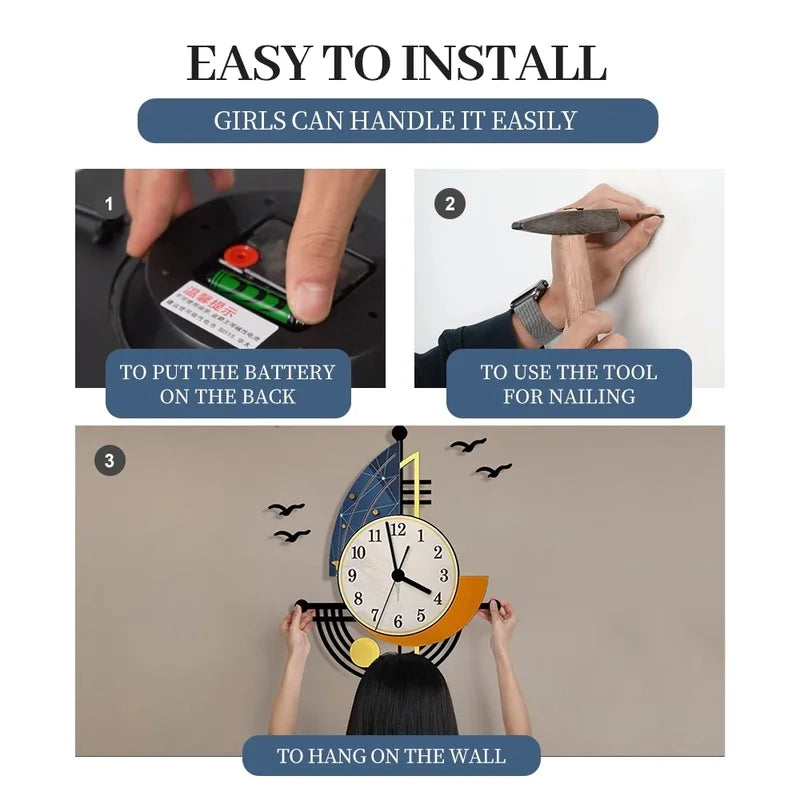 NauticTime Clock - Elegante Zeilboot Wandklok