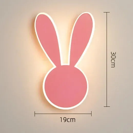 PinkRabbit - Speelse LED Wandlamp voor Kinderkamer