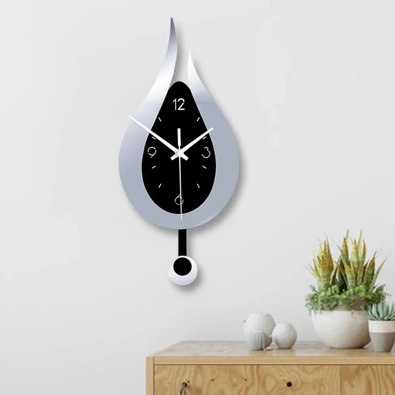 WaterDrop Clock - Minimalistische Pendule Wandklok