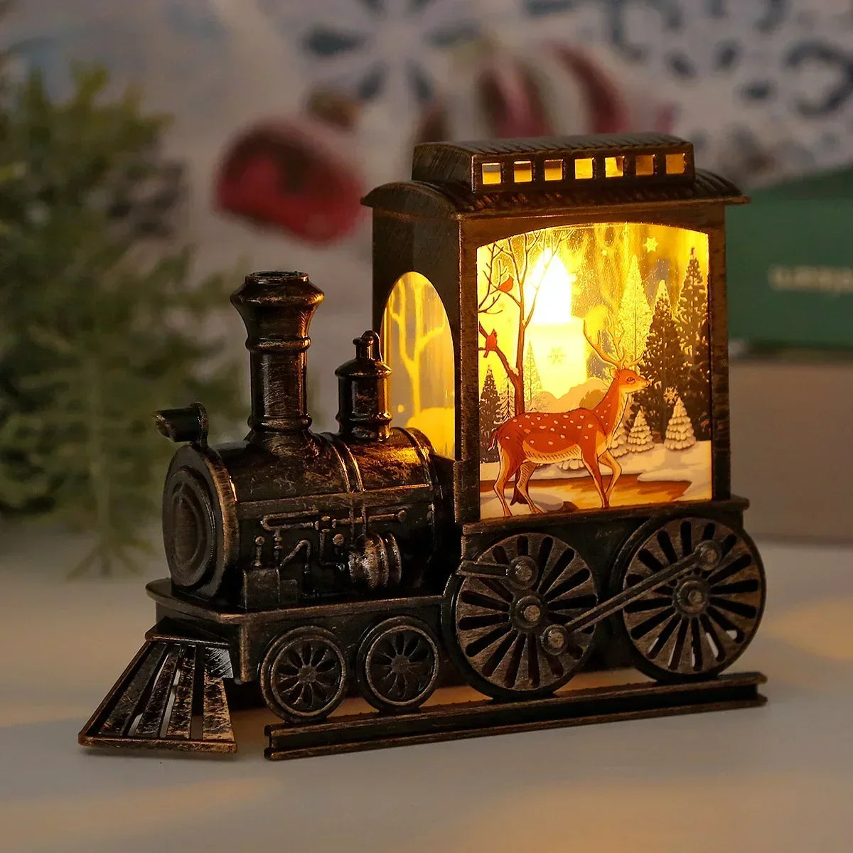 LanterneVintage Kerst Light - Retro LED Nachtlamp voor Feestelijke Sfeer
