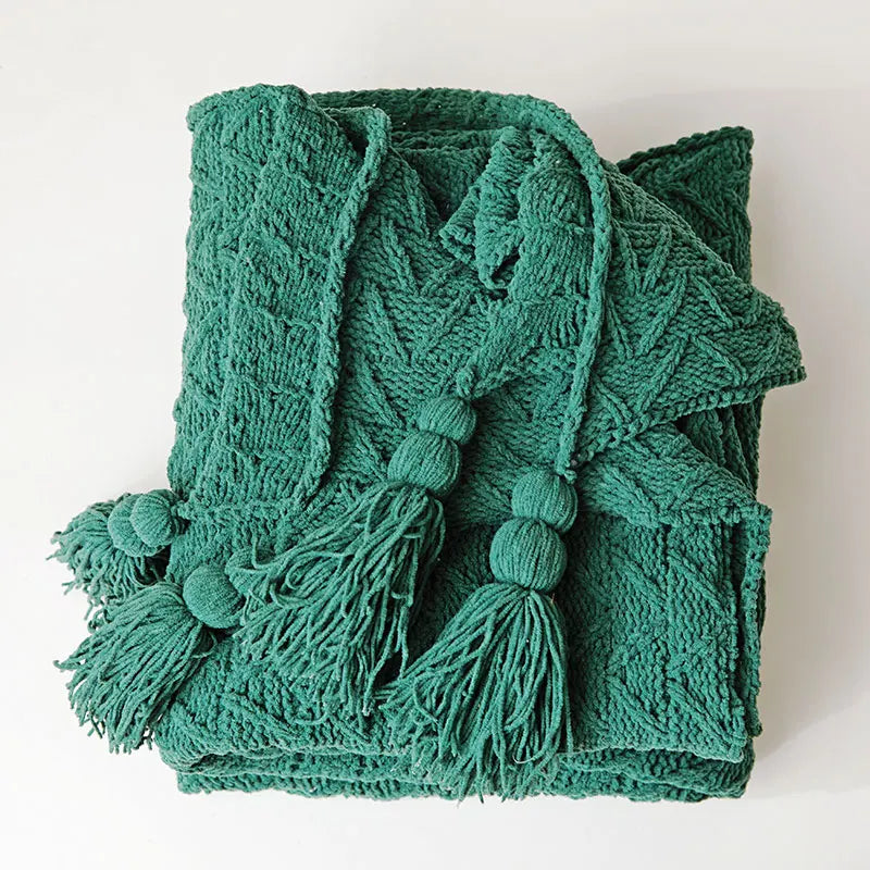HeartCozy Blanket – Luxe Chenille Deken met Hartfranjes