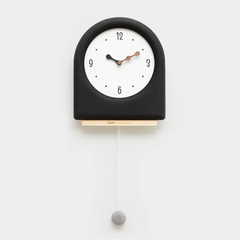 CremePendulum Clock - Koreaanse Wandklok met Modern Design