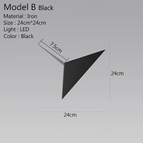 TriGlow Light - Moderne LED Wandlamp 3W