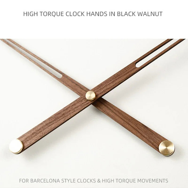 WoodSphere Clock - Grote DIY Wandklok met Walnoothout