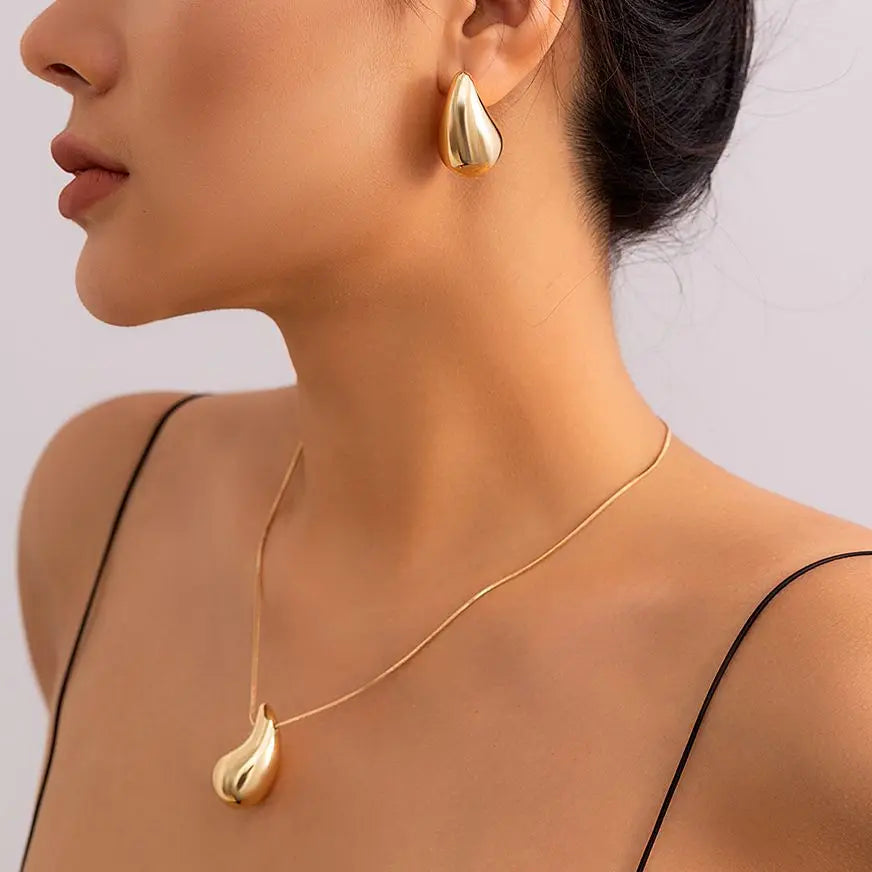 BeanGlam - Chique Peapod Set met Ketting & Oorbellen