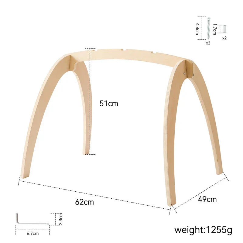 Montessori RattleFrame - Houten Speelgoed met Speeltjes