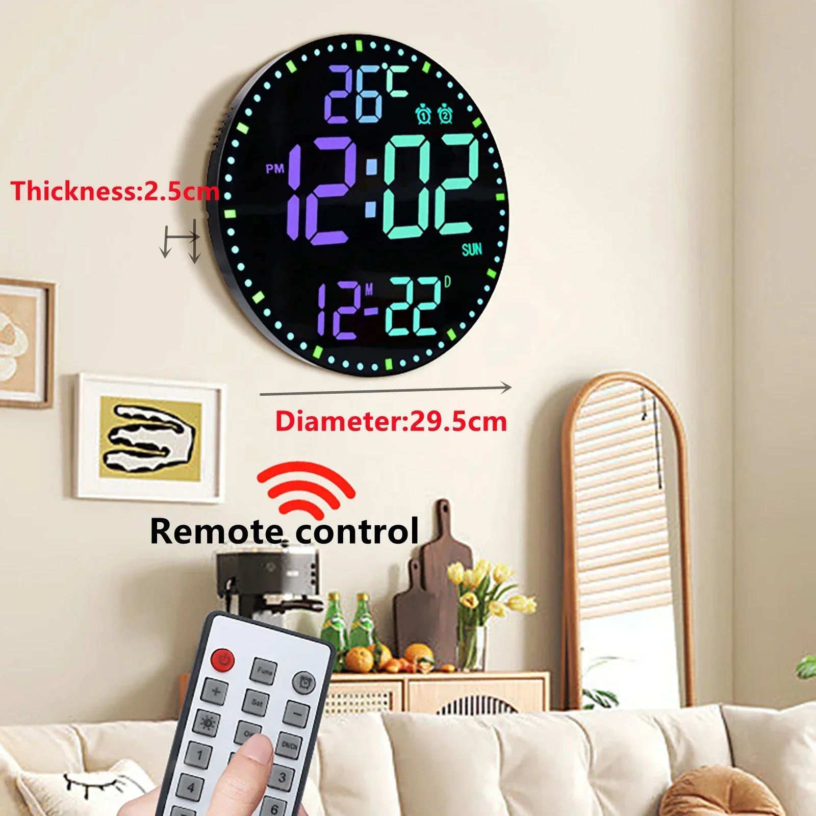 WiFiTime Clock - Slimme LED Wandklok met Kalender