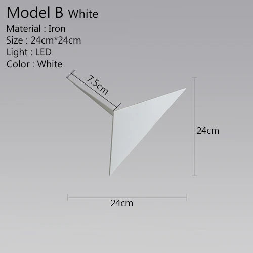 TriGlow Light - Moderne LED Wandlamp 3W