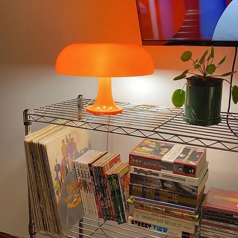 ScandiShroom - Retro Bauhaus Oranje LED Lamp