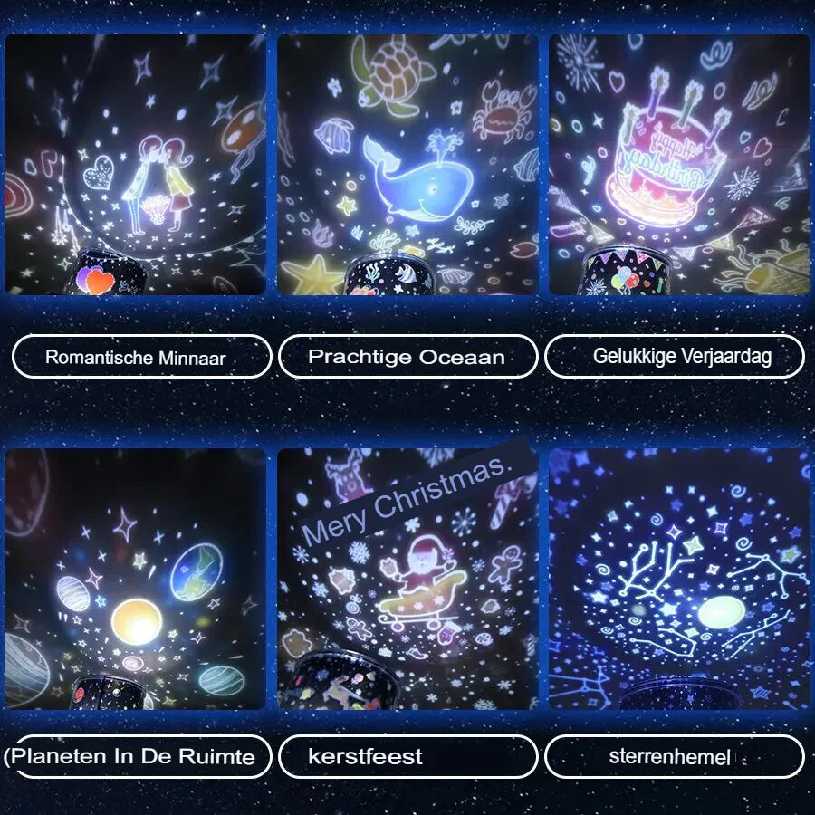 StarryDream - Sterrenhemel Projectorlamp voor Kinderen - Magisch Nachtlicht