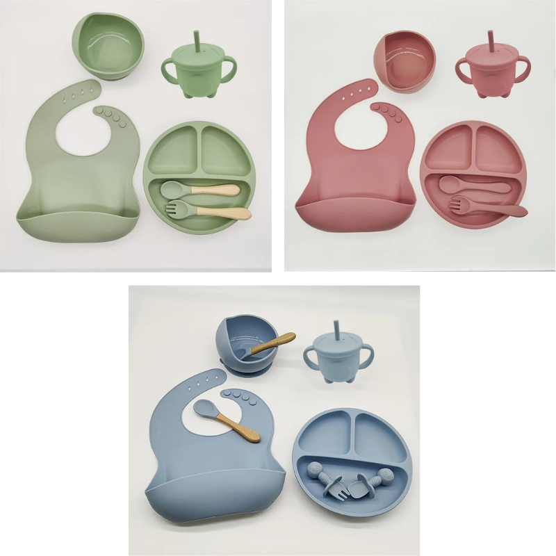 TinyBites – Stijlvolle Silicone Eetset voor Baby’s