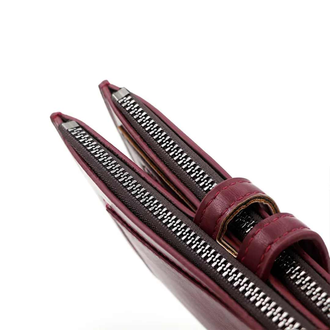 ElegantLeather – Lange Leren Portemonnee voor Dames