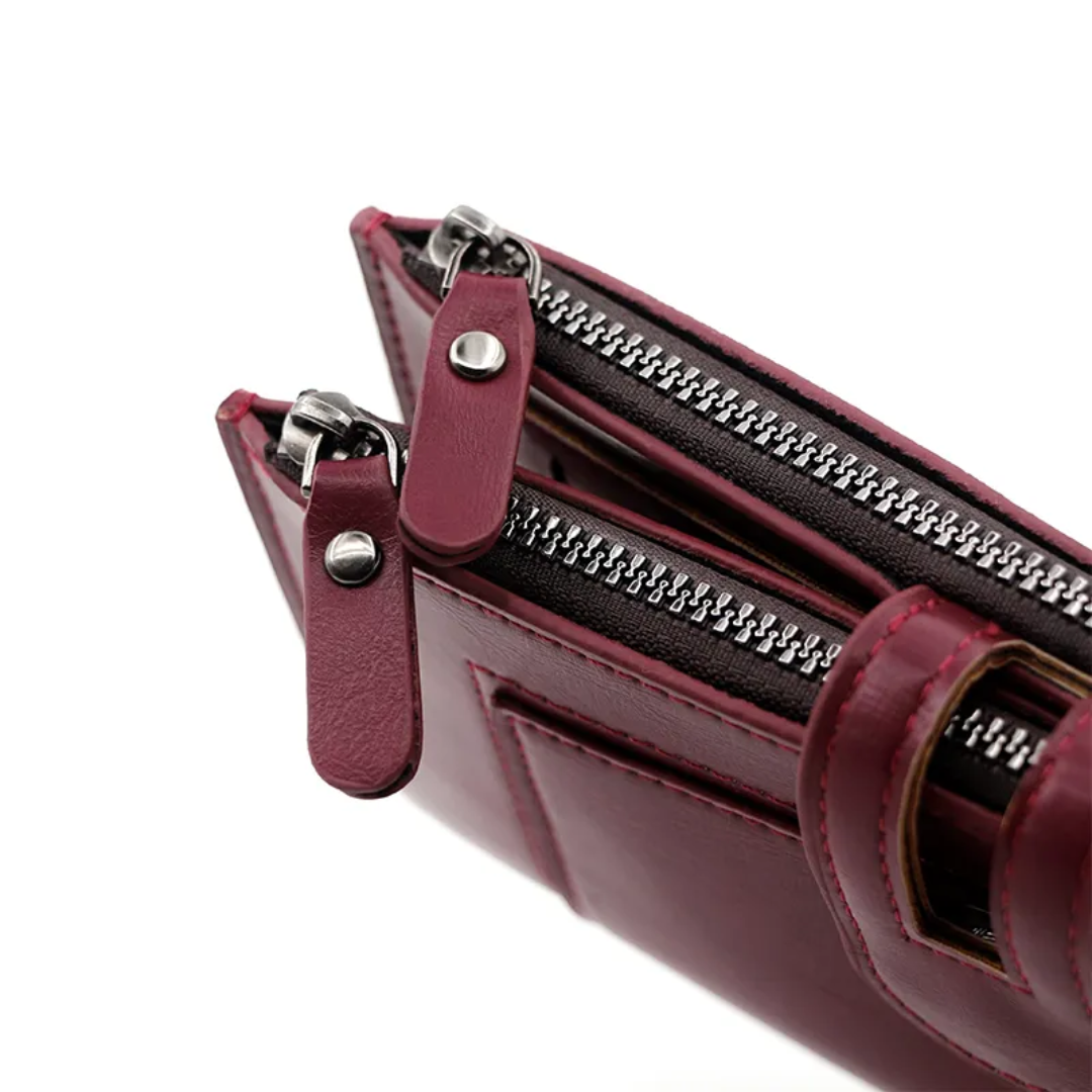 ElegantLeather – Lange Leren Portemonnee voor Dames