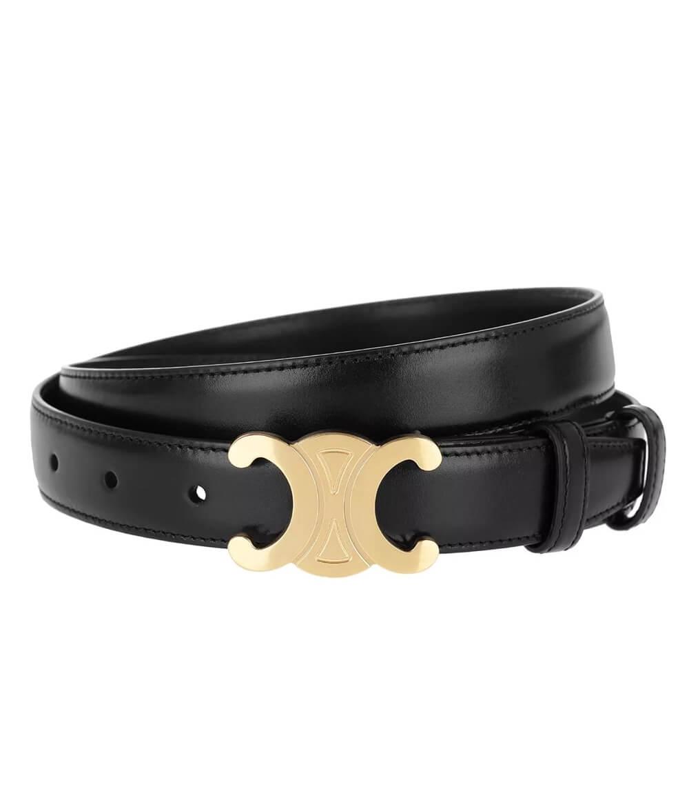 EleganceBelt - Luxe Lederen Riem met Gouden Details