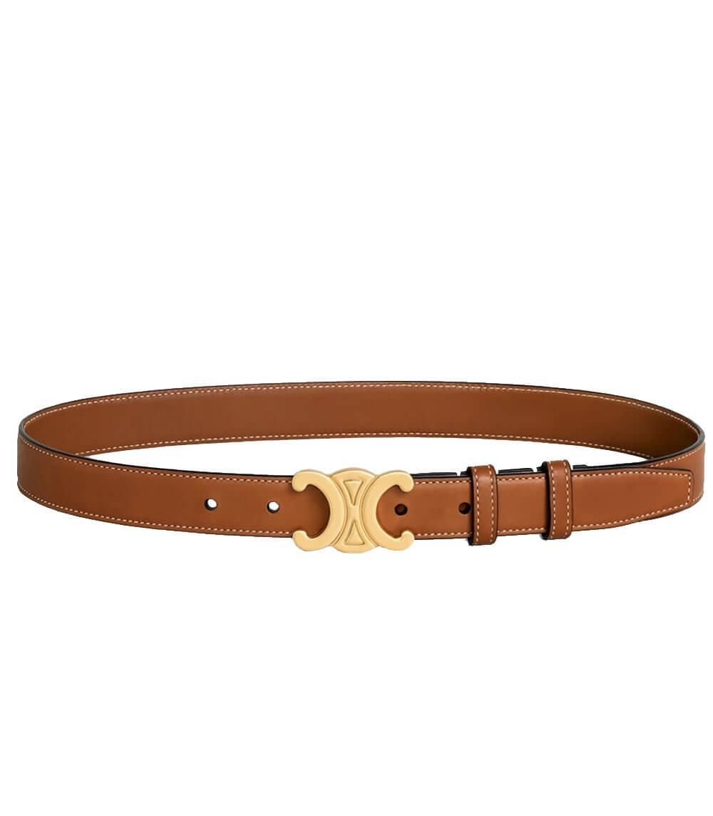 EleganceBelt - Luxe Lederen Riem met Gouden Details