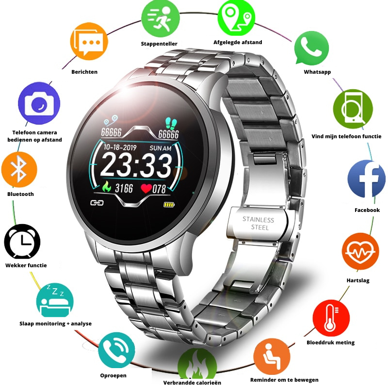 TimelessTrack – Elegante Smartwatch met Slimme Functies