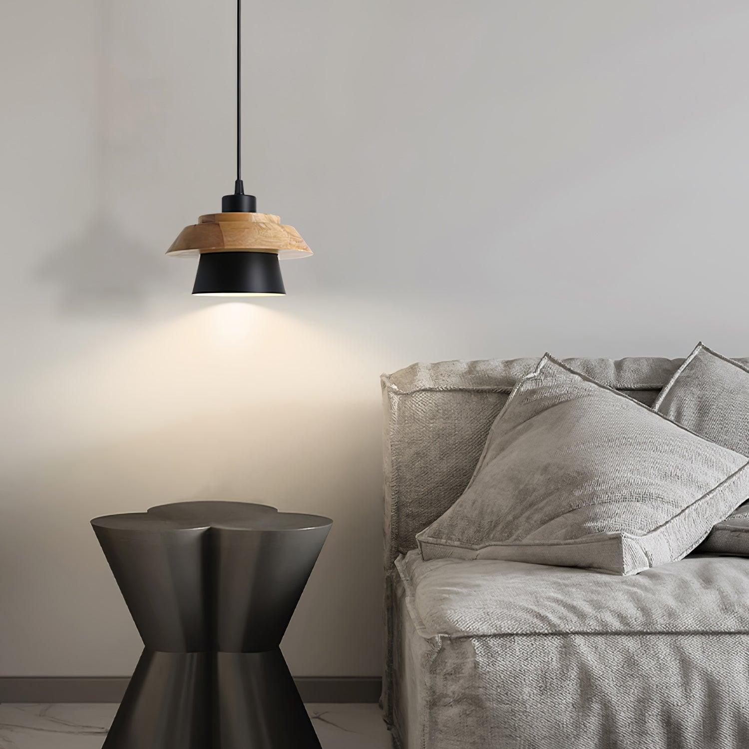 NordicMacaron Luxe Plafondlamp - Scandinavisch Design met Houten Afwerking