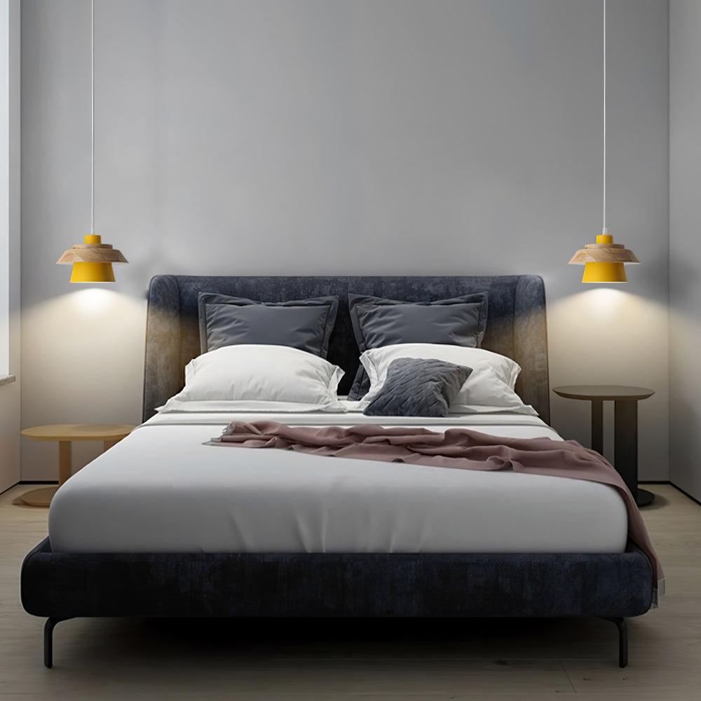 NordicMacaron Luxe Plafondlamp - Scandinavisch Design met Houten Afwerking