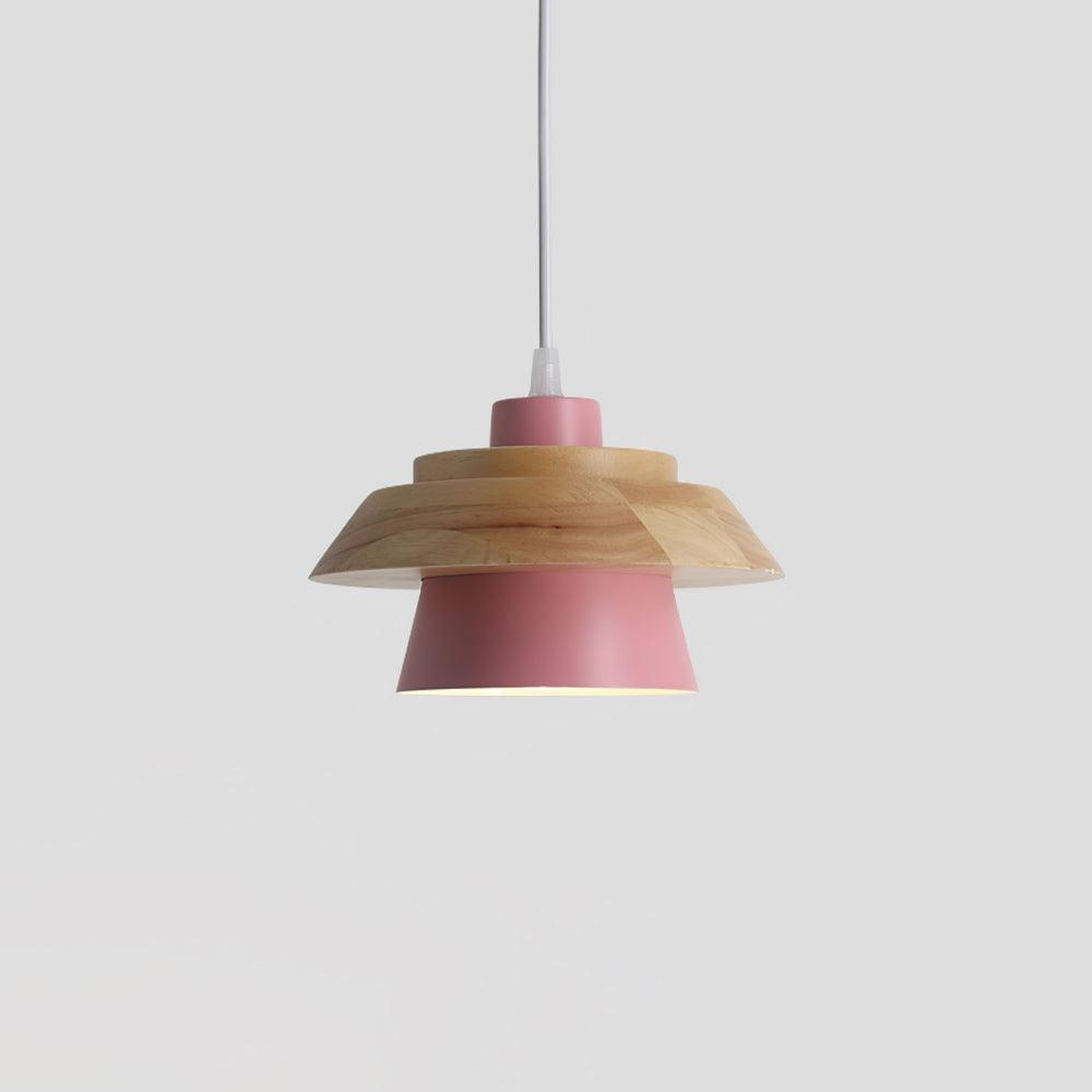 NordicMacaron Luxe Plafondlamp - Scandinavisch Design met Houten Afwerking