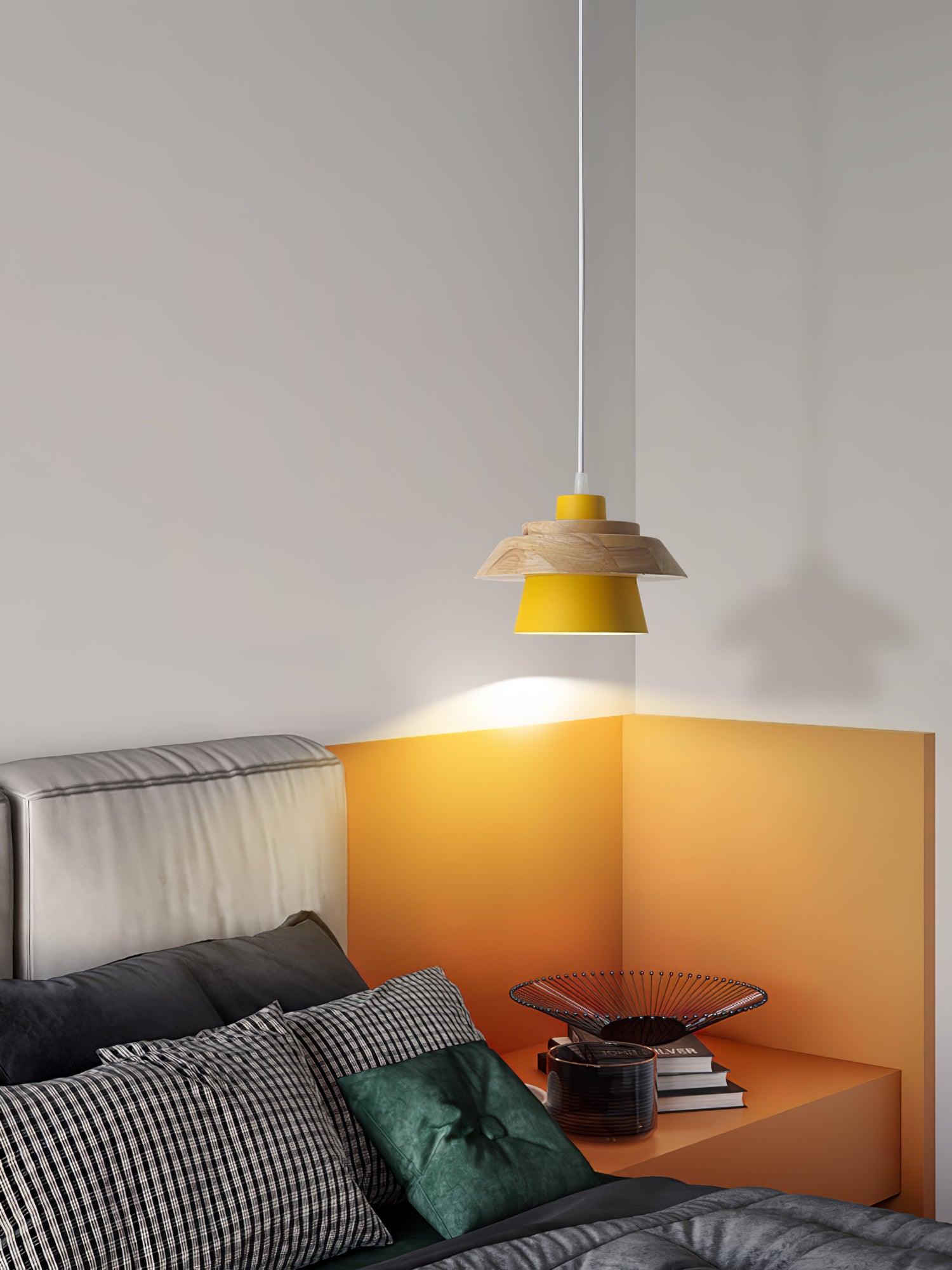 NordicMacaron Luxe Plafondlamp - Scandinavisch Design met Houten Afwerking
