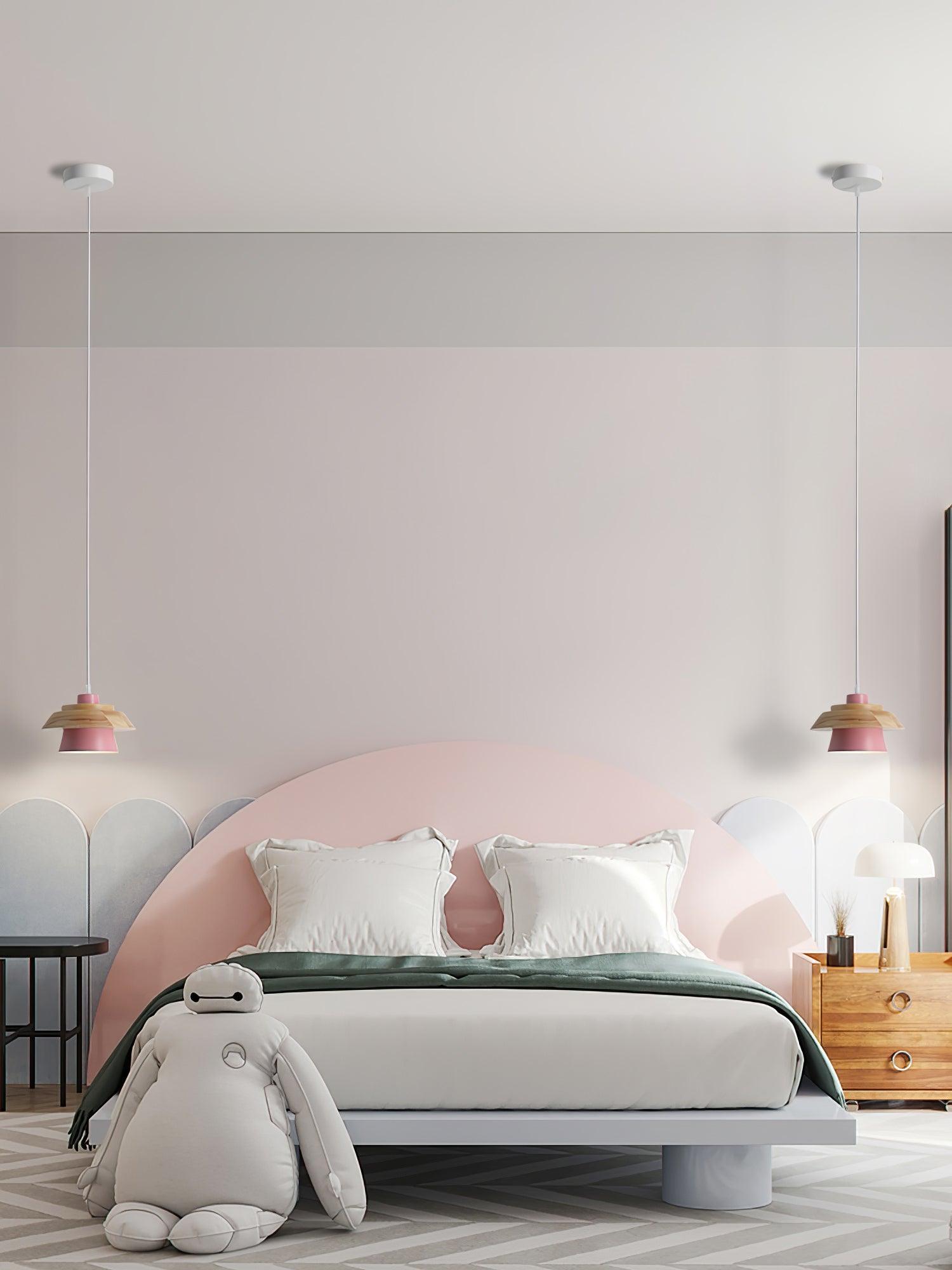 NordicMacaron Luxe Plafondlamp - Scandinavisch Design met Houten Afwerking