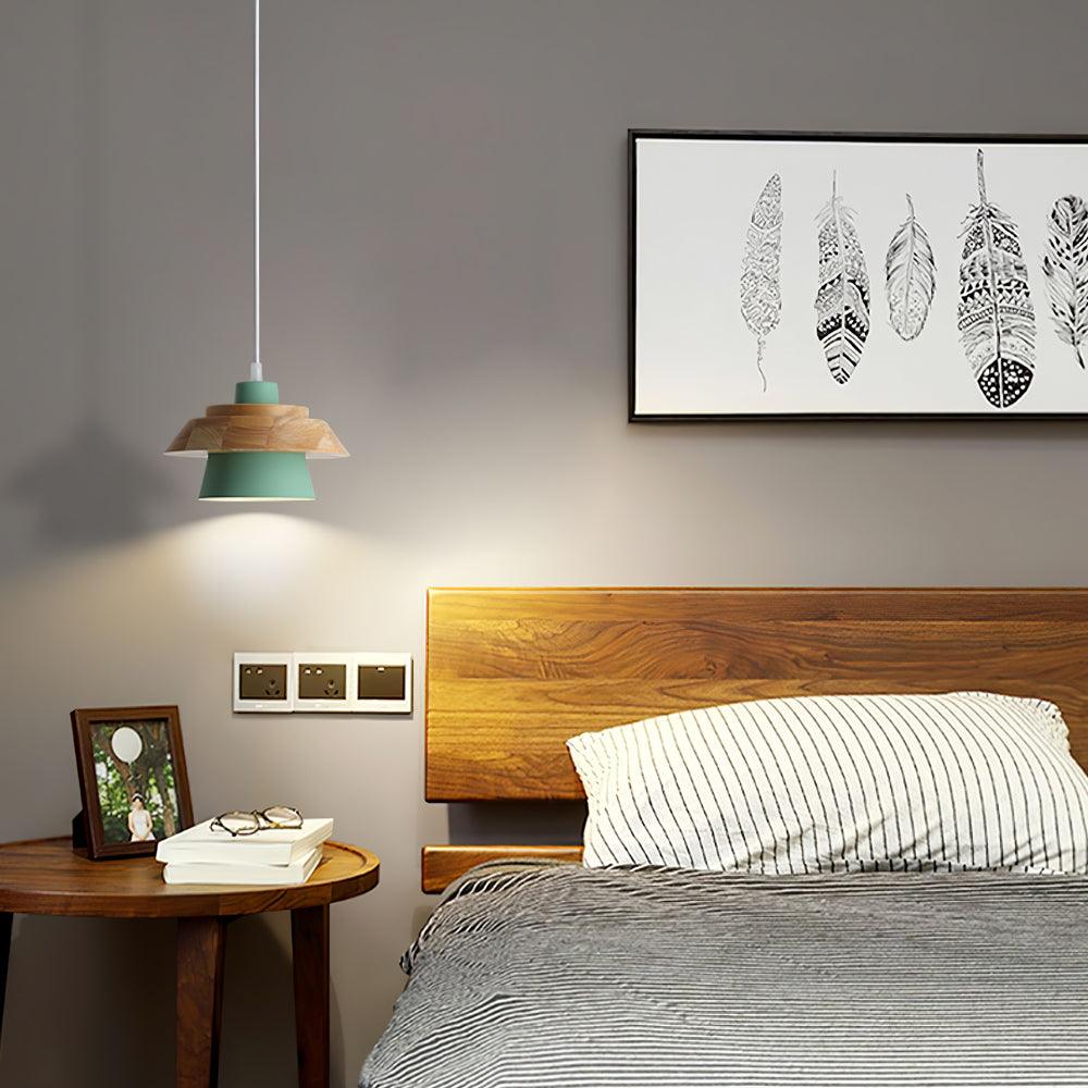 NordicMacaron Luxe Plafondlamp - Scandinavisch Design met Houten Afwerking