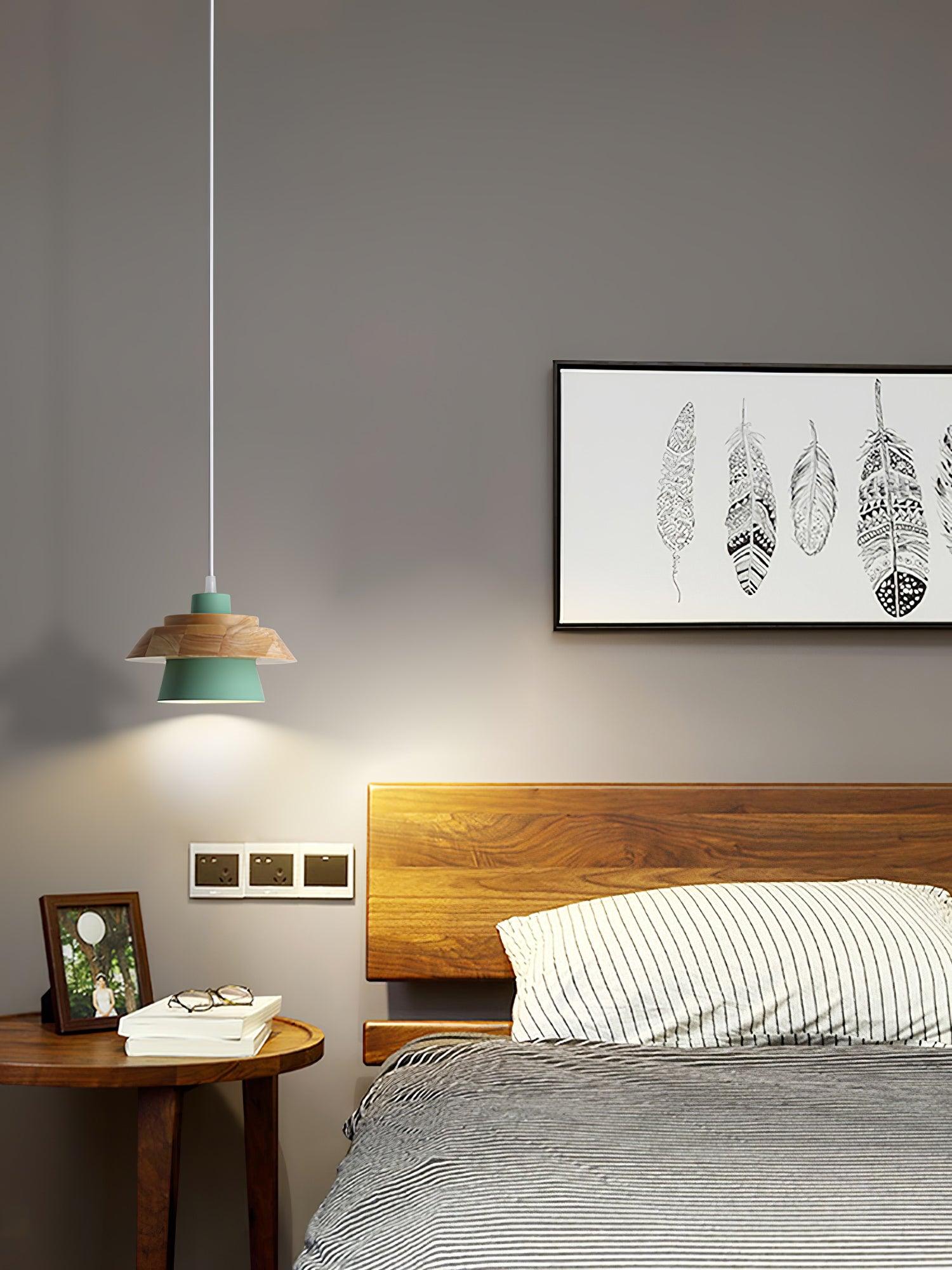 NordicMacaron Luxe Plafondlamp - Scandinavisch Design met Houten Afwerking