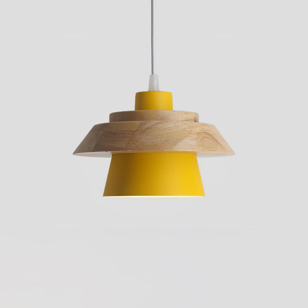 NordicMacaron Luxe Plafondlamp - Scandinavisch Design met Houten Afwerking